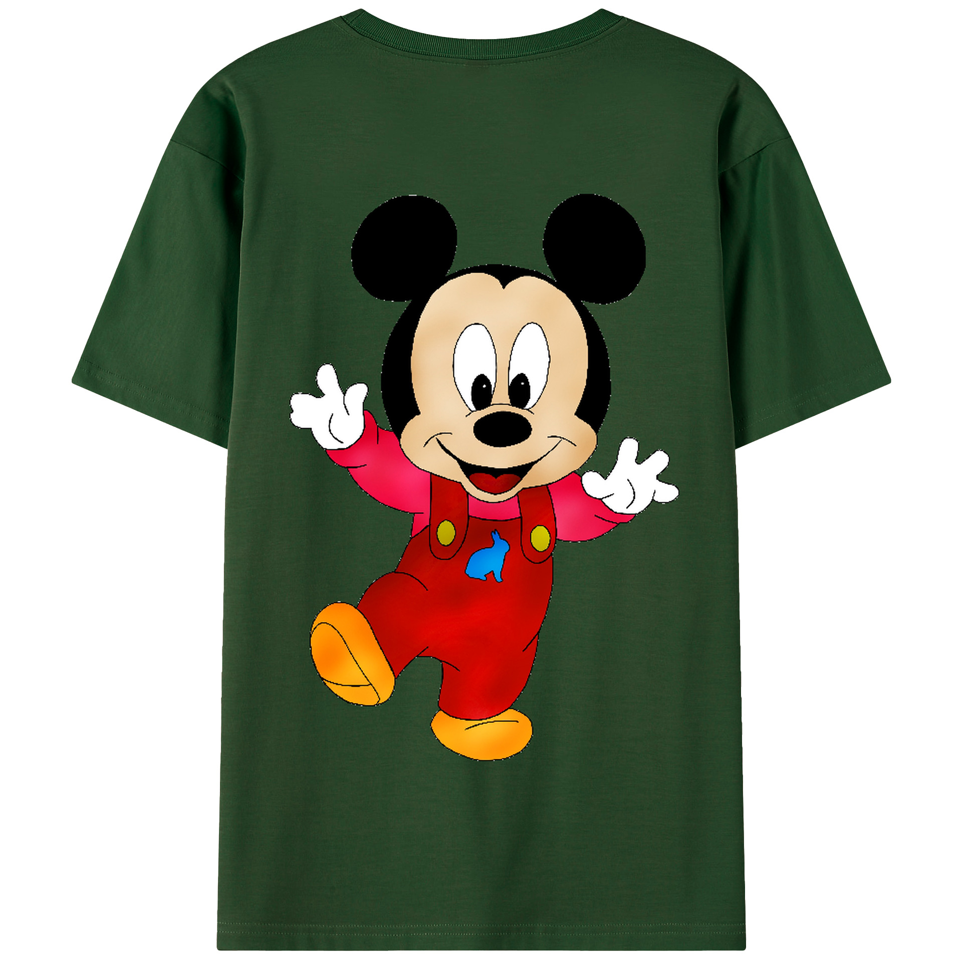 （画像用） ミッキーマウス Mickey Mouse 綿100％半袖Tシャツ（背面プリント）